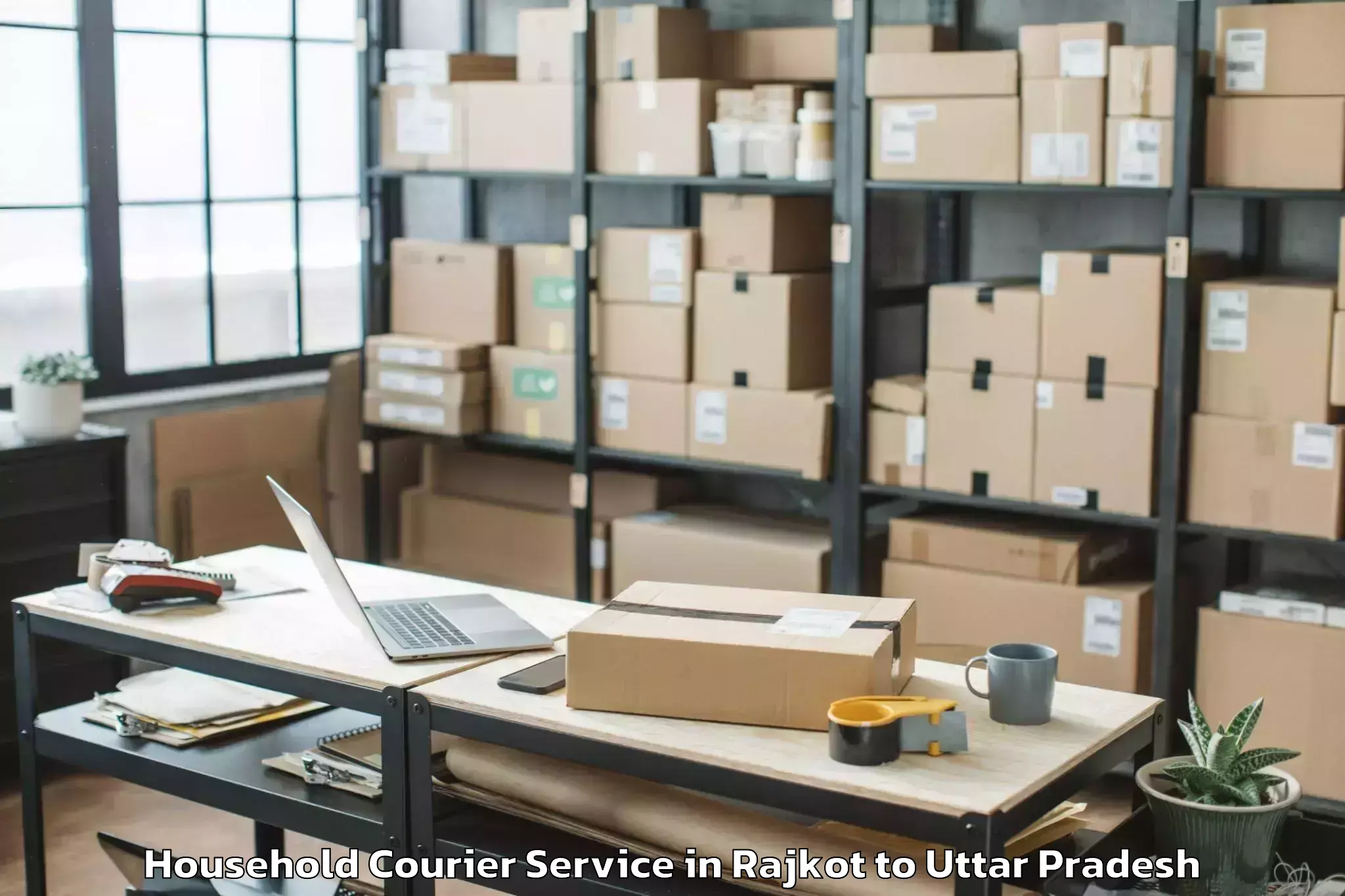 Reliable Rajkot to Kumarganj Household Courier